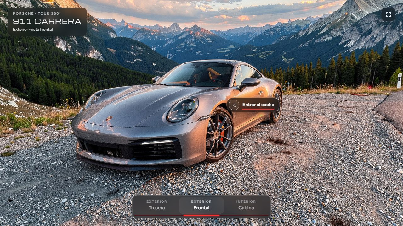 Showroom 360° automotriz · Prototipo · vista frontal